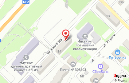 Общежитие в Белгороде на карте