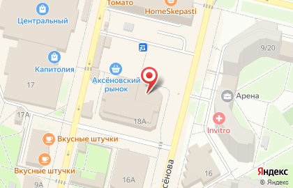 Зоомагазин Любимчик на улице Аксёнова на карте