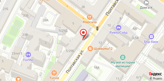 Автошкола Догма на Полтавской улице на карте