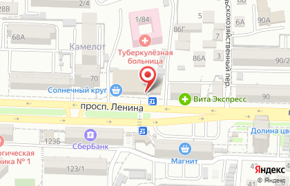 Магазин ЗооСити на проспекте Ленина, 72 на карте