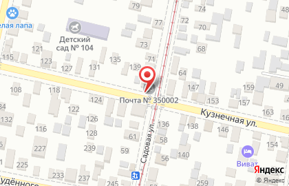 Отделение Почта Банк на Садовой улице на карте