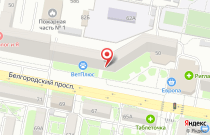 Стоматологический кабинет Вертикаль на Белгородском проспекте на карте