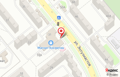 Киоск по продаже кваса Прибой на улице Энтузиастов на карте