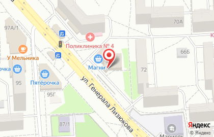 Магазин медтехники Деалмед на улице Генерала Лизюкова на карте
