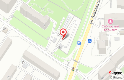 Автостоянка в Красноярске на карте