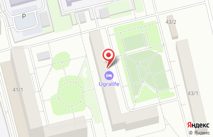 Гостиница Югра life на карте