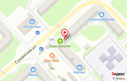 Аптека Живика на улице Сушанская на карте