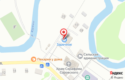 Супермаркет Заречное на Центральной улице, 19 на карте