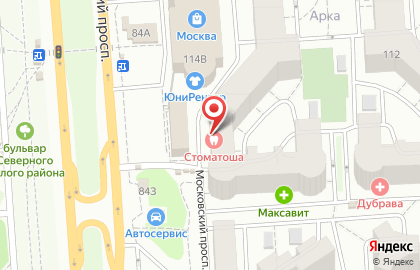 Стоматологический центр Стоматоша на Московском проспекте на карте