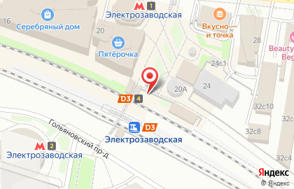 Subway на улице Семеновская Б. на карте