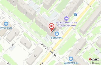 Магазин разливных напитков Пивкоff на Китицынской улице на карте