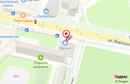 Аптека Планета Здоровья на улице Ворошилова, 46 на карте