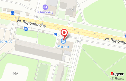 Супермаркет Магнит в Ижевске на карте