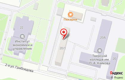 Общежитие ТвГУ в Твери на карте
