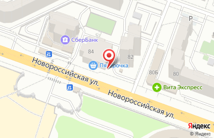 Магазин мясных изделий Уральский богатырь на Новороссийской улице, 84 на карте