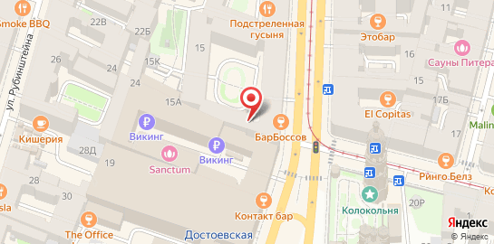 Медицинский центр ЭВО на Владимирском проспекте на карте