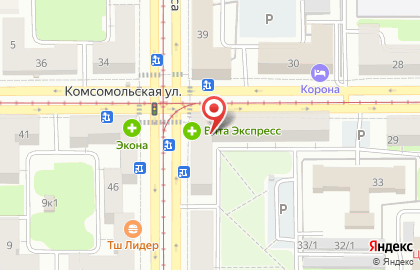Банкомат КУБ на Комсомольской улице, 37 на карте