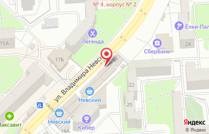 Киоск по продаже мясной продукции на улице Владимира Невского на карте