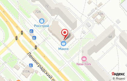 Супермаркет Лотос на Ленинградском проспекте на карте