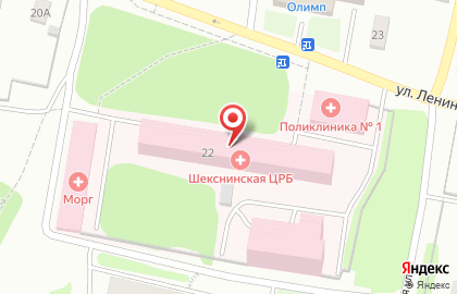 Шекснинская центральная районная больница на улице Ленина на карте