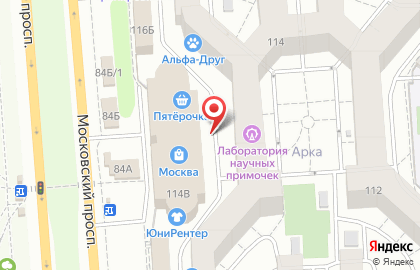 Московская на Московском проспекте на карте
