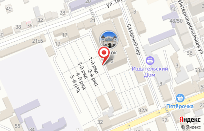 Магазин Хозяюшка в Базарном переулке на карте