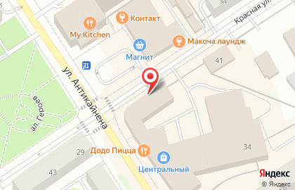 Магазин разливного пива Солодовъ на улице Антикайнена на карте