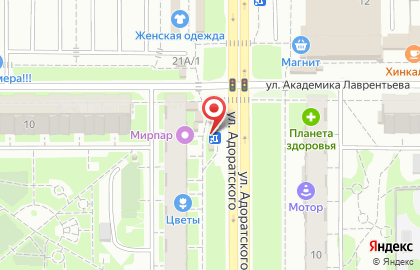 Магазин аксессуаров к мобильным устройствам на улице Адоратского на карте