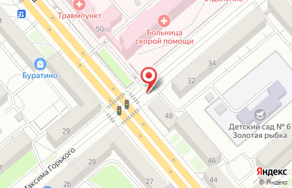 Магазин продуктов на улице Красина на карте