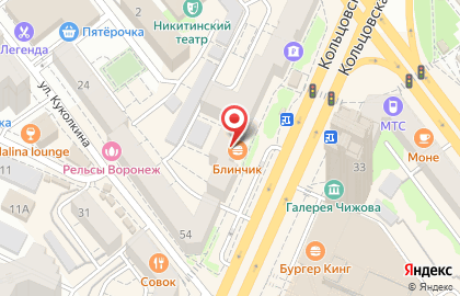 Ювелирный магазин Svetlov на Кольцовской улице на карте