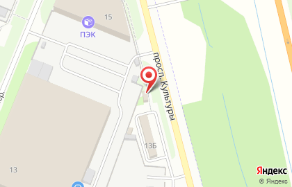 Продовольственный магазин на проспекте Культуры на карте