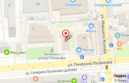 Ресторан быстрого питания McDonald’s на улице Генерала Лизюкова на карте