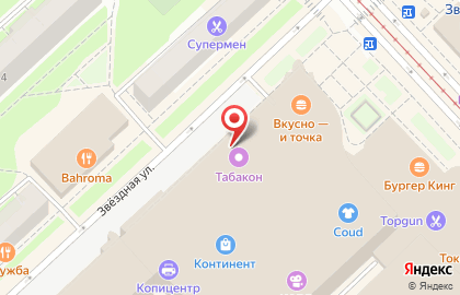 Табакон в Московском районе на карте