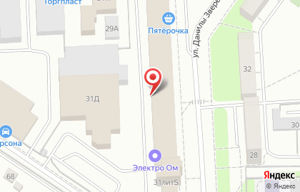 КЛОСС на улице Данилы Зверева на карте