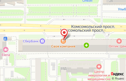 Мягкий ресторан Своя Компания на Комсомольском проспекте на карте