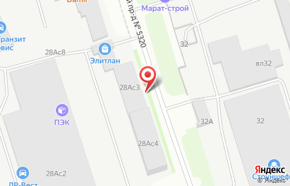 ПЭК на Рябиновой улице на карте