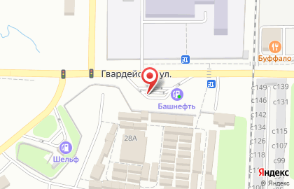 АЗС Урал-Нефть на Гвардейской улице на карте