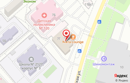 Кальян-бар Мята Lounge Новокосино на карте