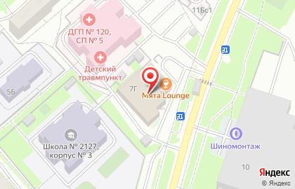 Кальян-бар Мята Lounge Новокосино на карте