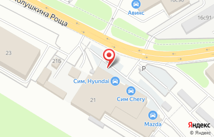 СИМ на улице Полушкина Роща на карте