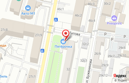 Супермаркет Пятёрочка в Москве на карте