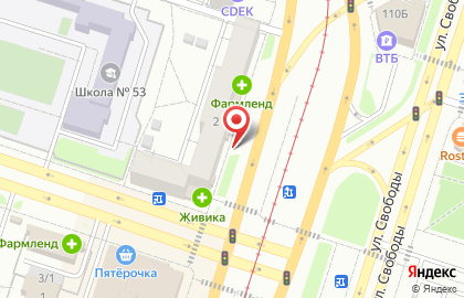 Киоск по продаже хлебобулочных изделий в Советском районе на карте