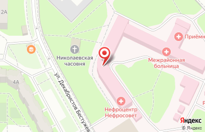 Киришская клиническая межрайонная больница на Советской улице в Киришах на карте