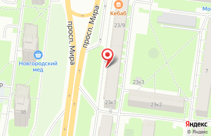 Супермаркет Магнит на проспекте Мира, 23 к 1 на карте