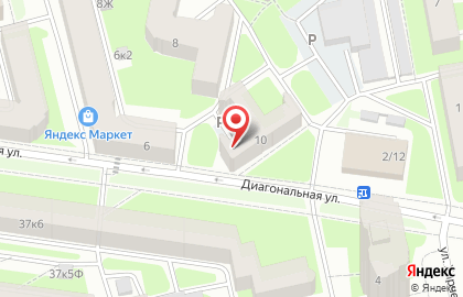 Шашлычный Двор на Диагональной улице на карте