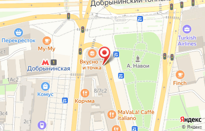 Ресторан быстрого питания Бургер Кинг на Люсиновской улице на карте