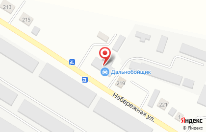 Магазин автозапчастей Дальнобойщик на Набережной улице на карте