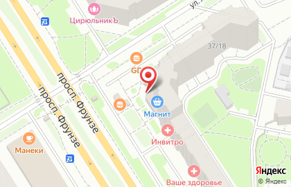 Пекарня Сдобушка в Фрунзенском районе на карте