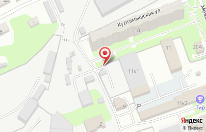 Автостоянка в Кургане на карте