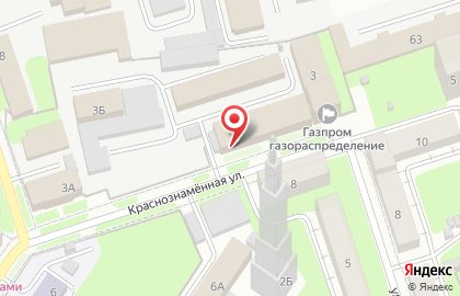 Аварийная газовая служба на Краснознамённой улице на карте